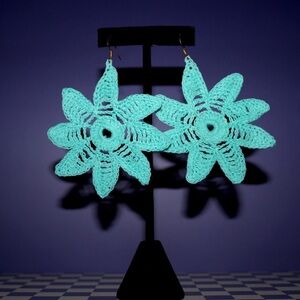 Elegant Crochet Flower Earrings